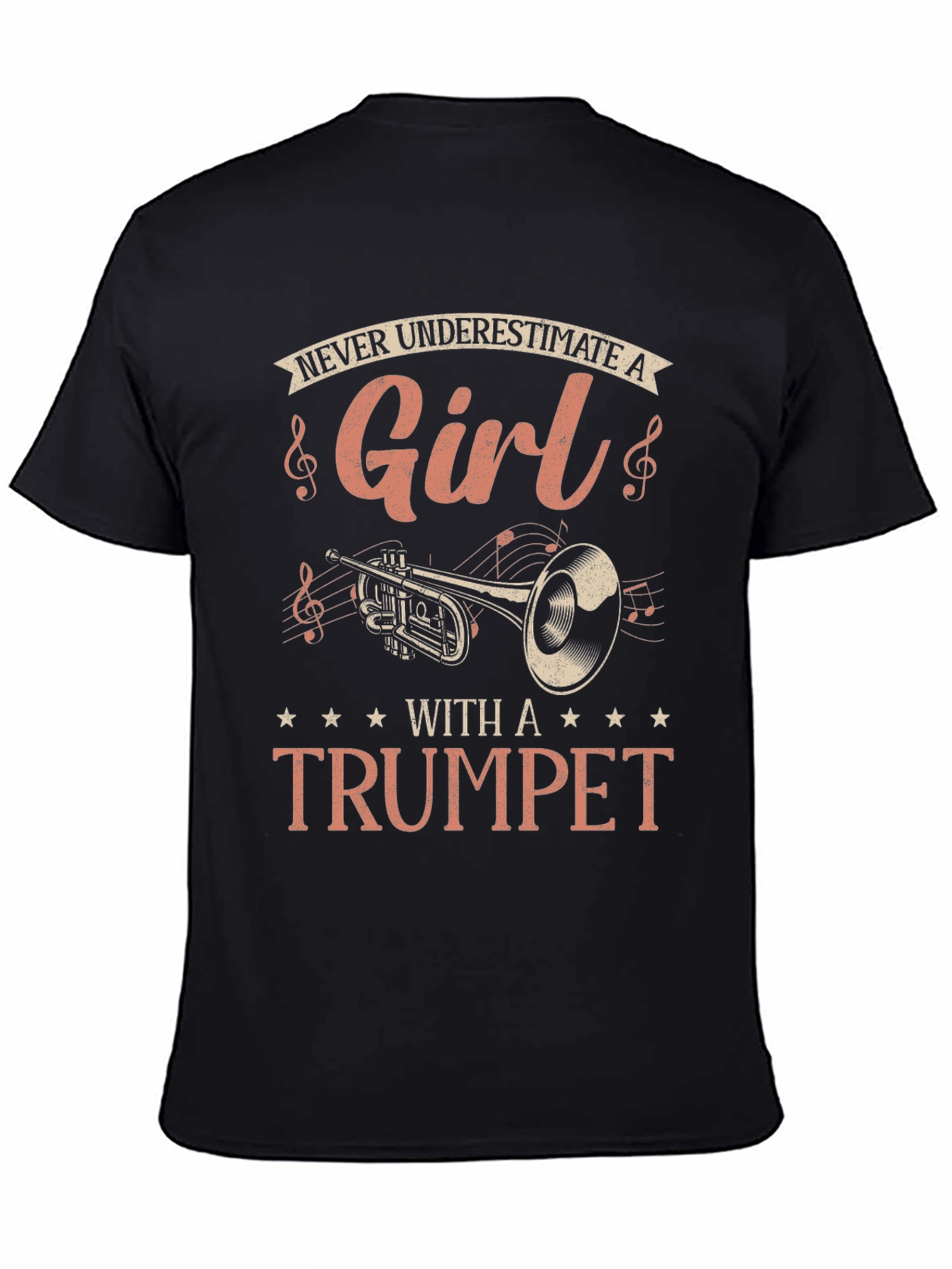 Never Underestimate A Girl With A Trumpet T-Shirt