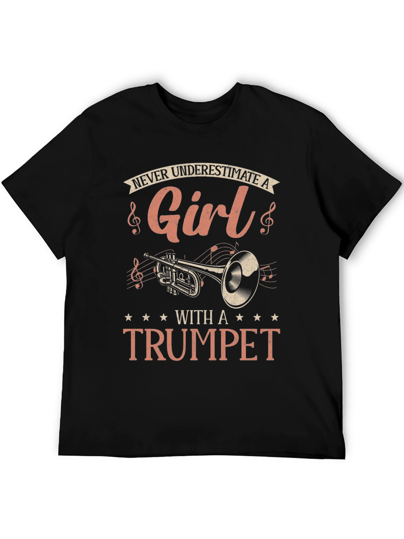 Never Underestimate A Girl With A Trumpet T-Shirt