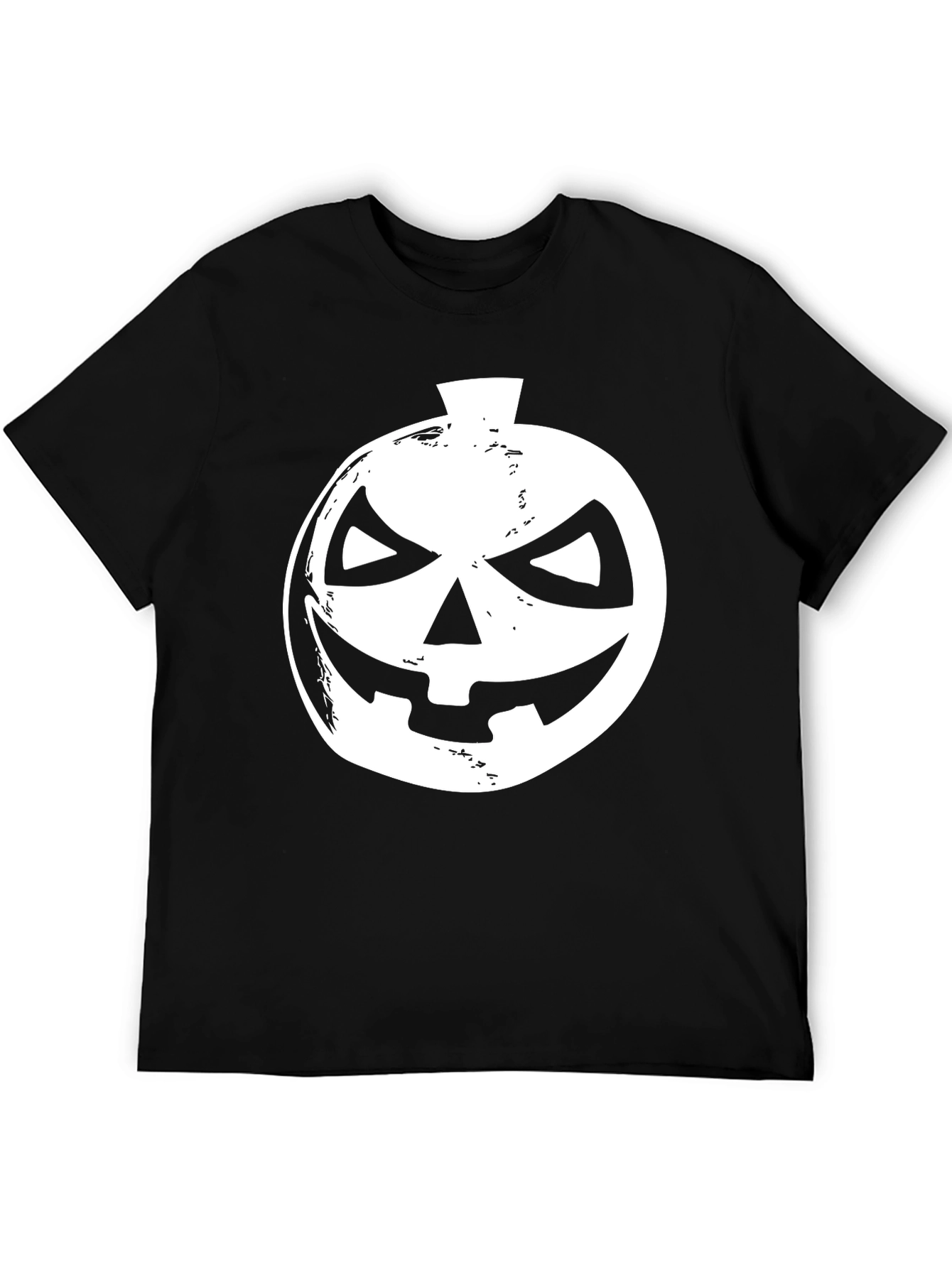 Halloween Pumpkin Face Black T-Shirt