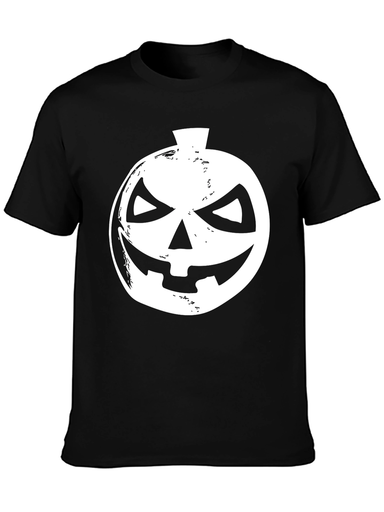 Halloween Pumpkin Face Black T-Shirt