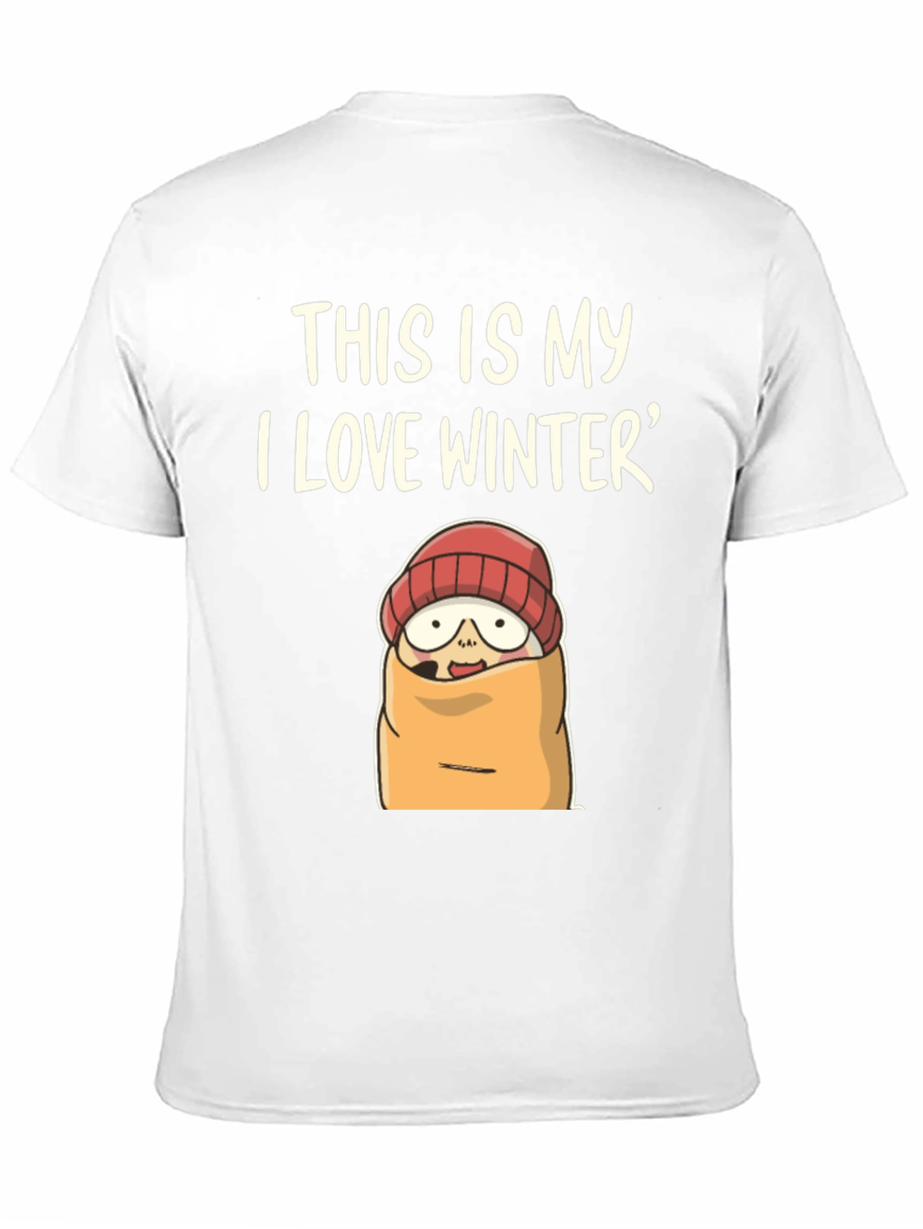 Funny Winter T-Shirt: I Love Winter Cartoon Graphic Tee