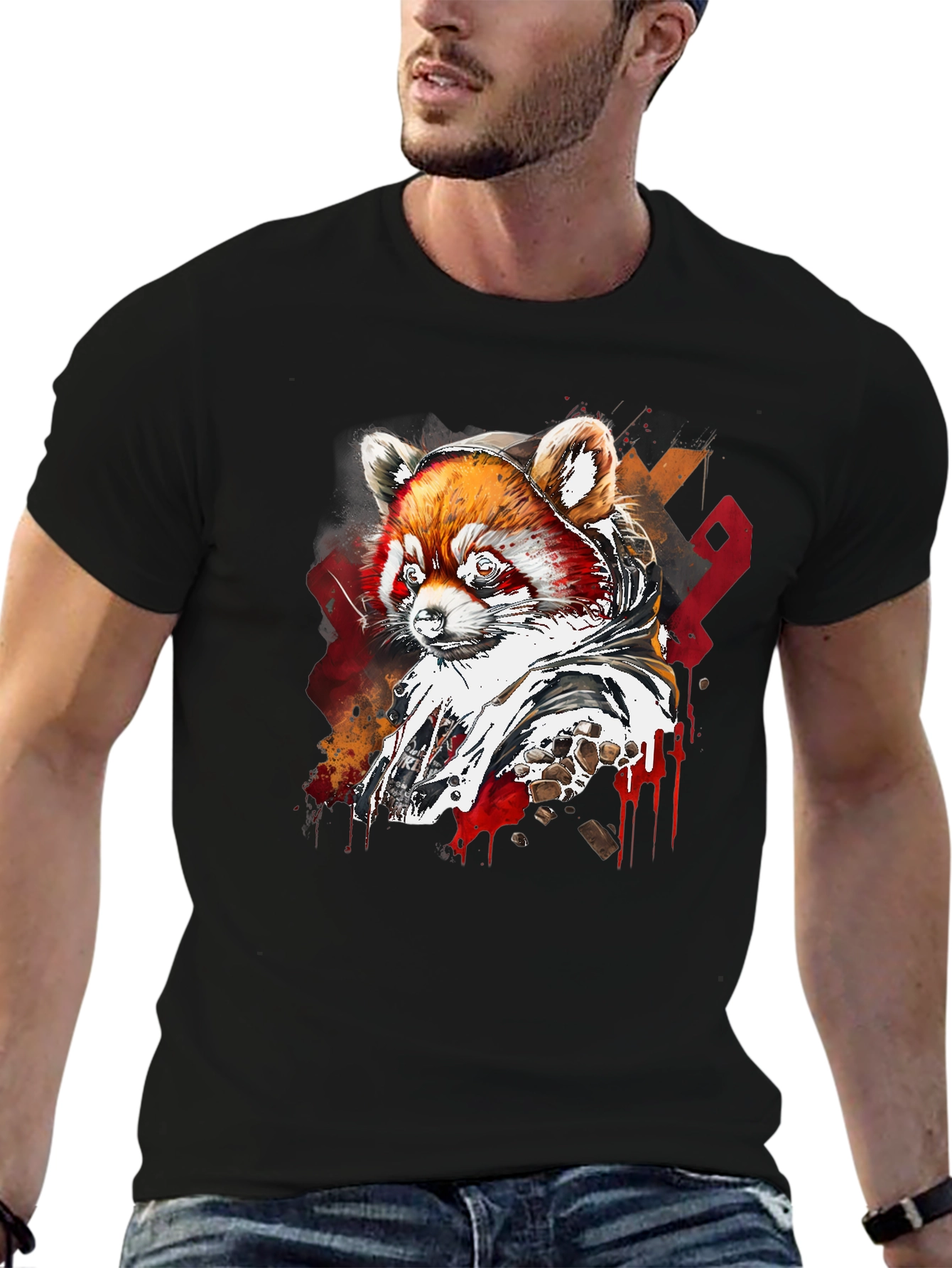Red Panda Graphic Tee - Stylish Animal Print T-Shirt