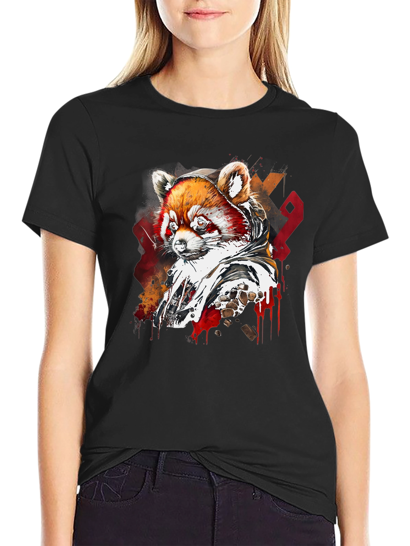 Red Panda Graphic Tee - Stylish Animal Print T-Shirt