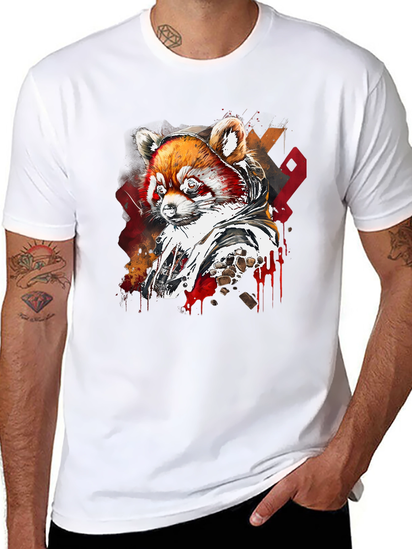 Red Panda Graphic Tee - Stylish Animal Print T-Shirt