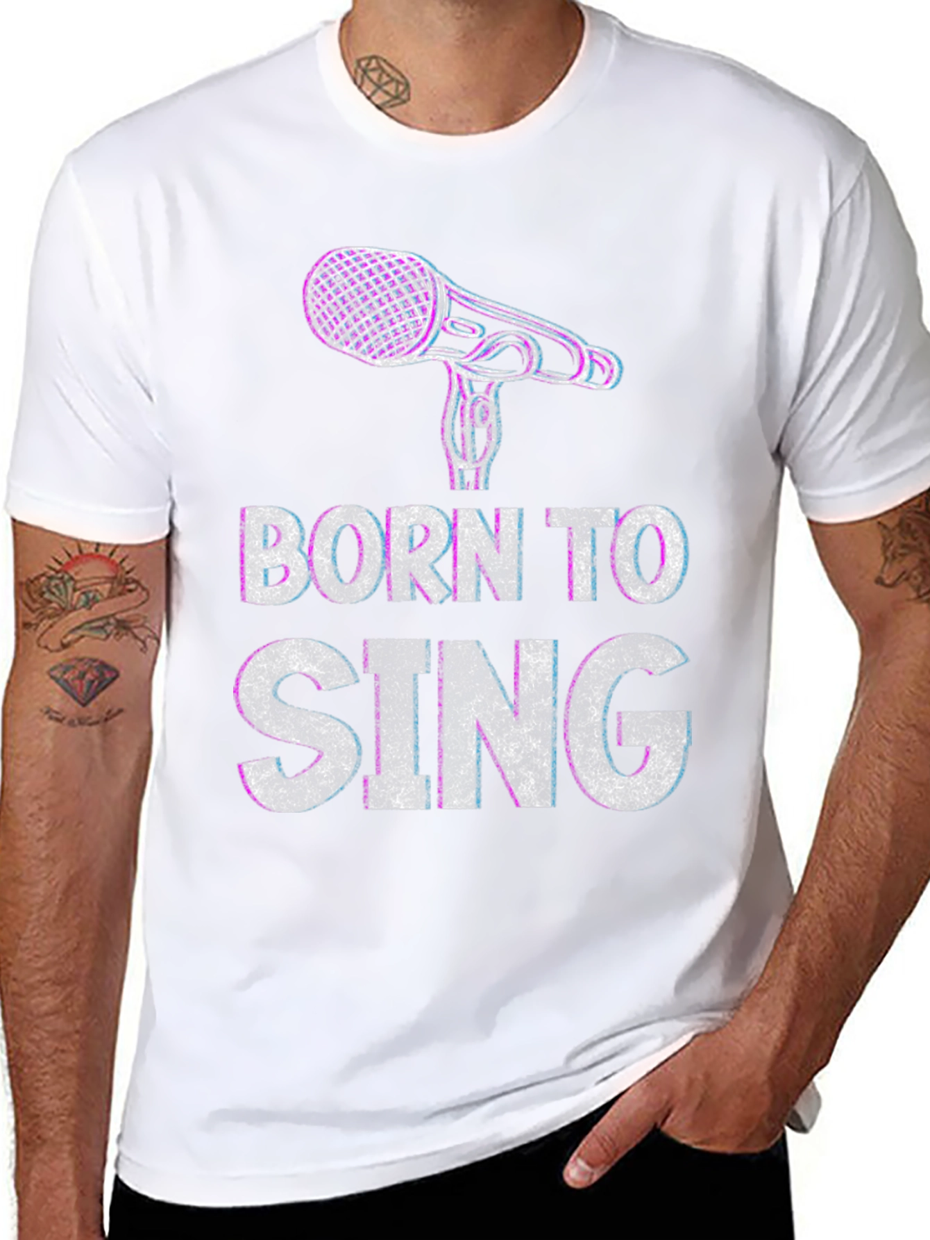 Born To Sing Microphone Graphic Tee