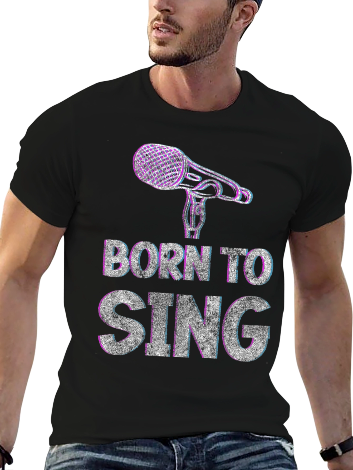 Born To Sing Microphone Graphic Tee