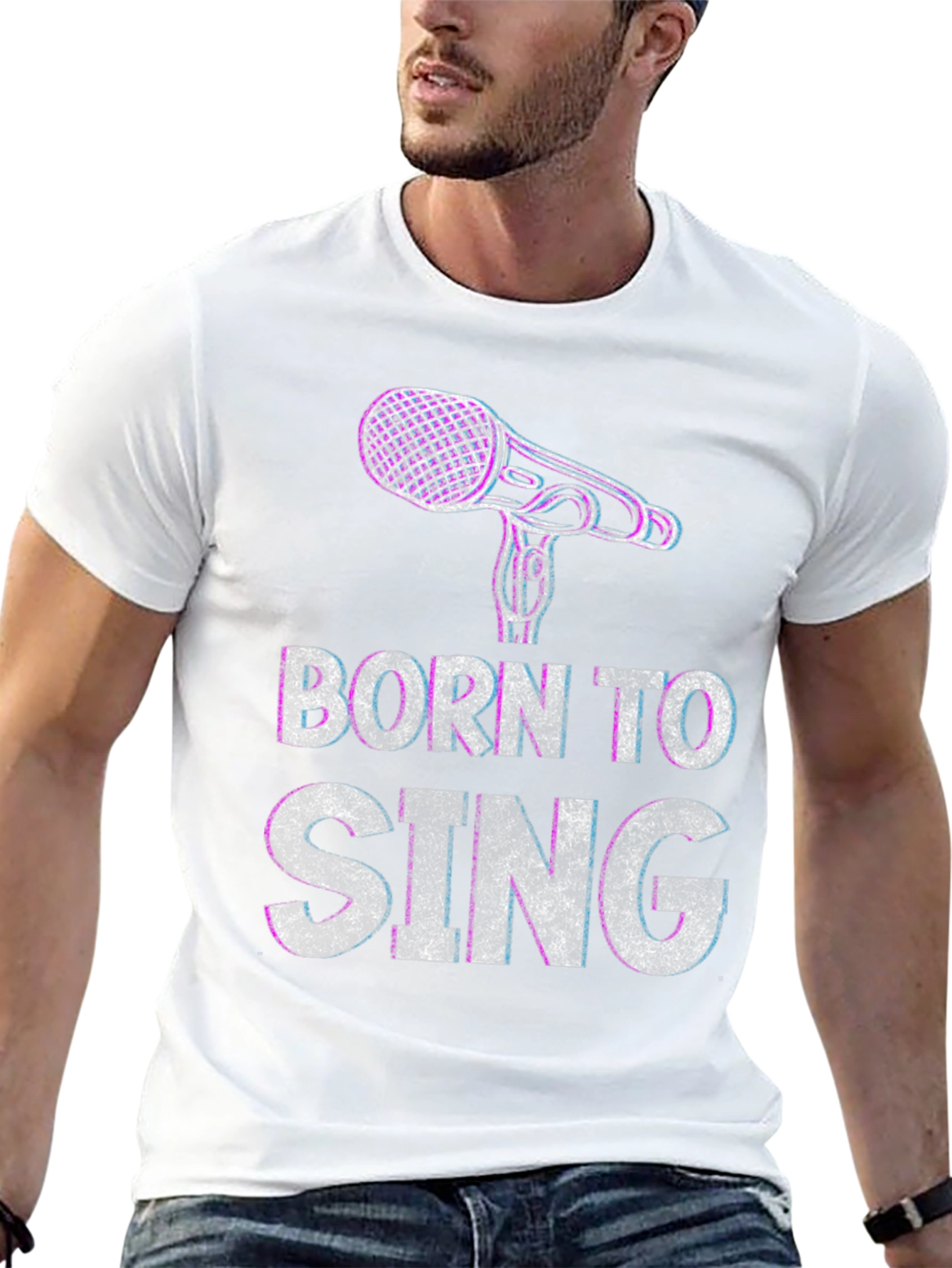 Born To Sing Microphone Graphic Tee
