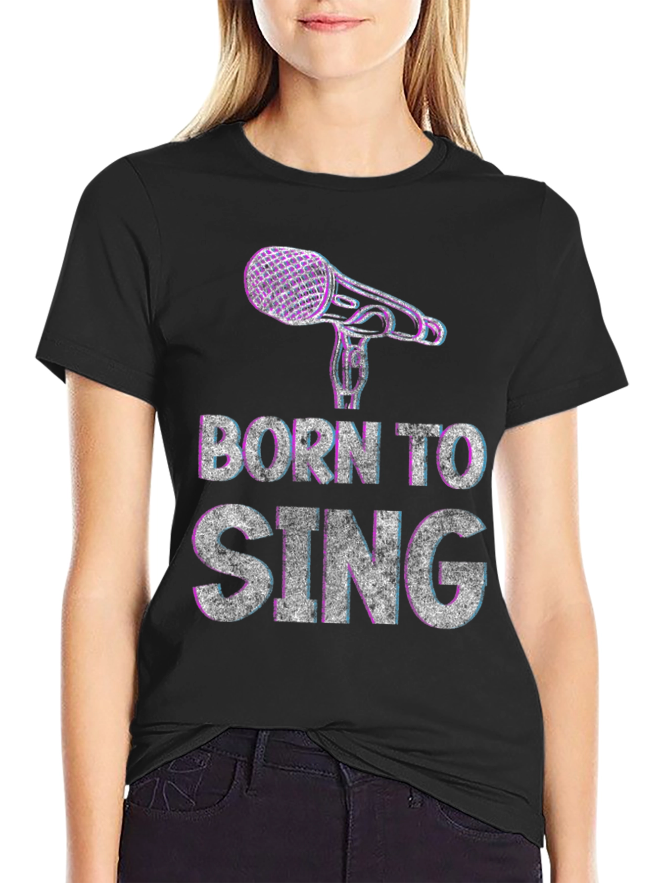 Born To Sing Microphone Graphic Tee