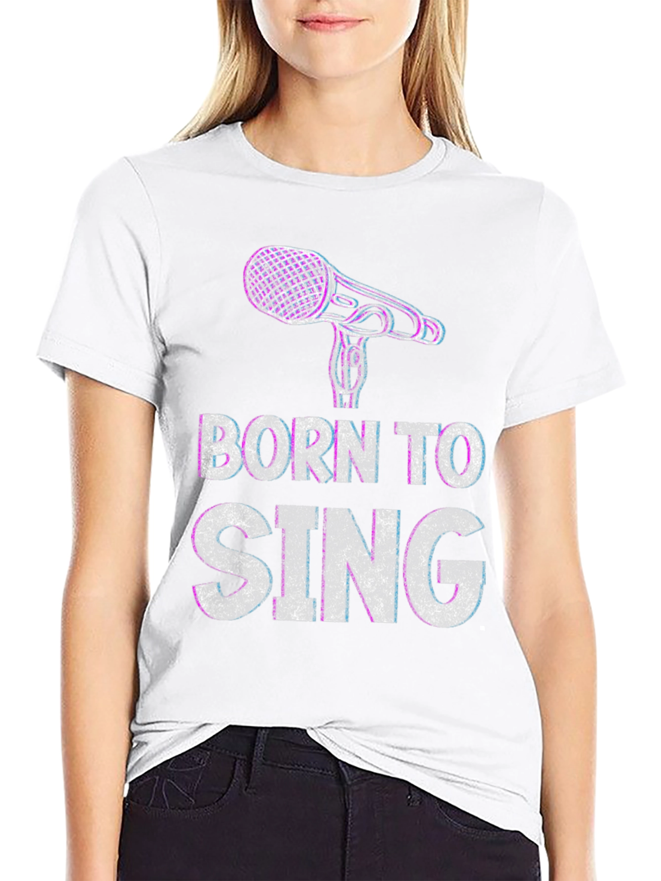 Born To Sing Microphone Graphic Tee