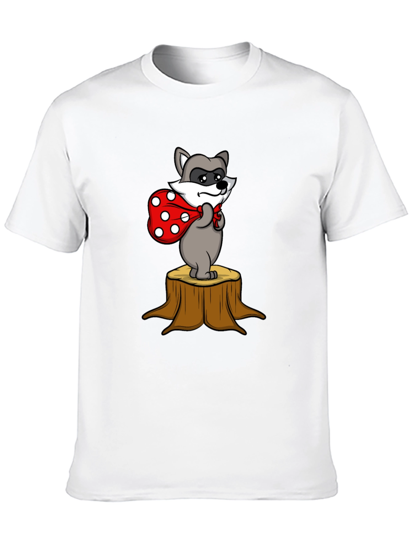 Raccoon Bandit Tee - Cute Cartoon Graphic T-Shirt