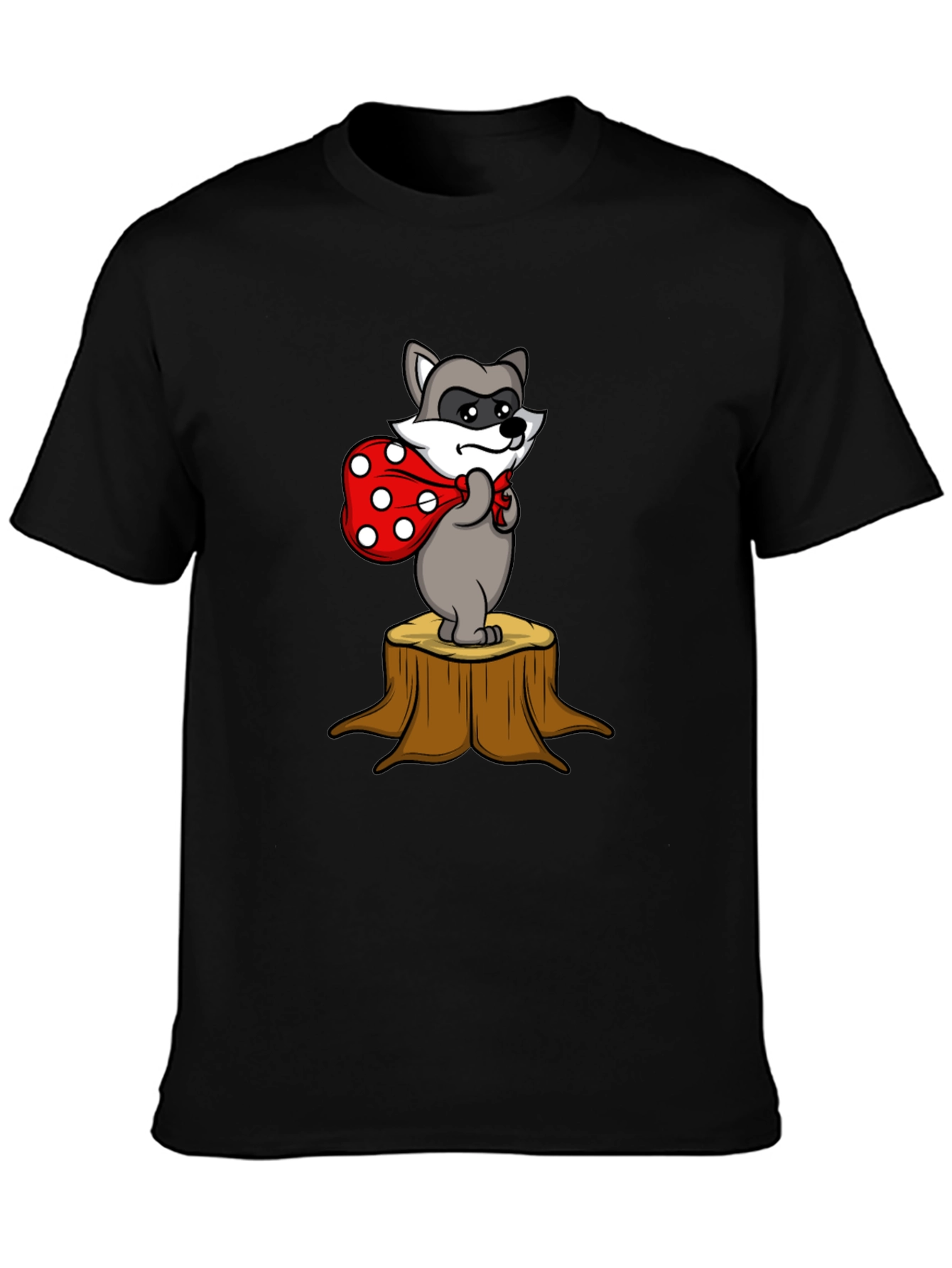 Raccoon Bandit Tee - Cute Cartoon Graphic T-Shirt