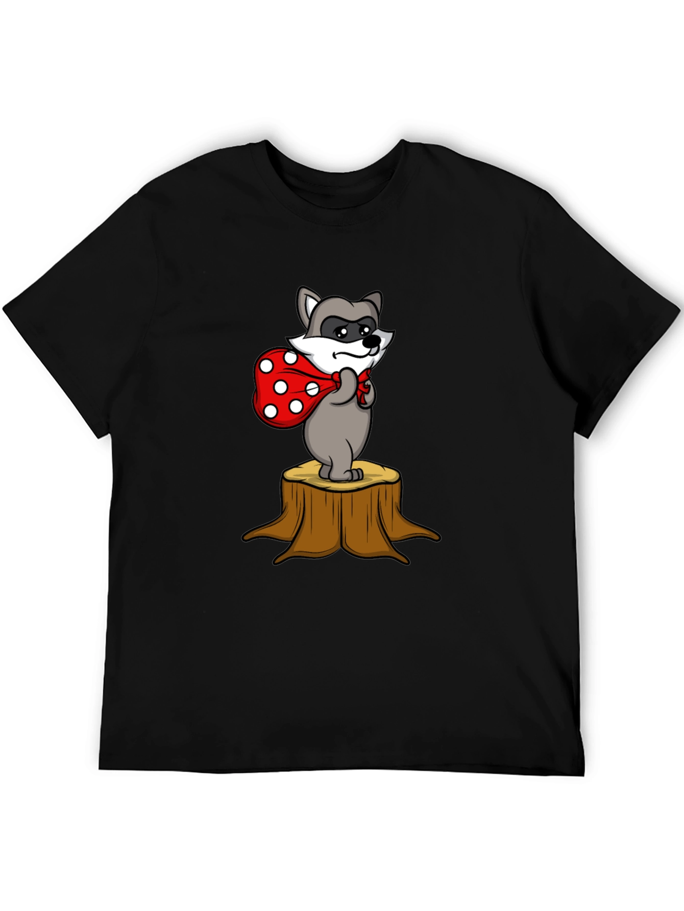 Raccoon Bandit Tee - Cute Cartoon Graphic T-Shirt