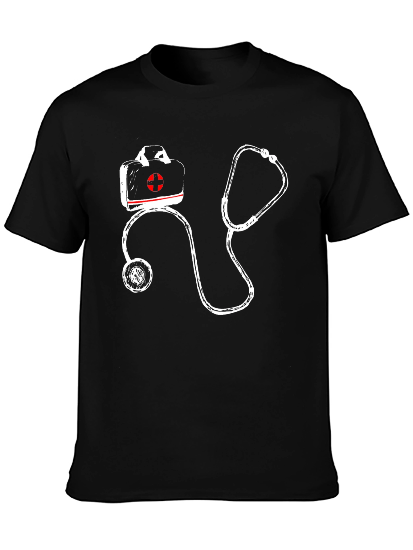 Medical First Aid Stethoscope Graphic T-Shirt