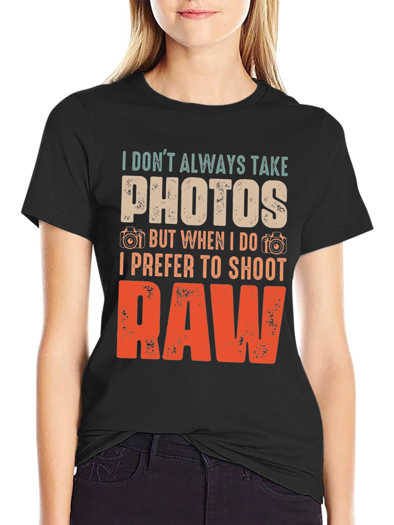 Funny Photographer T-Shirt: I Prefer to Shoot RAW