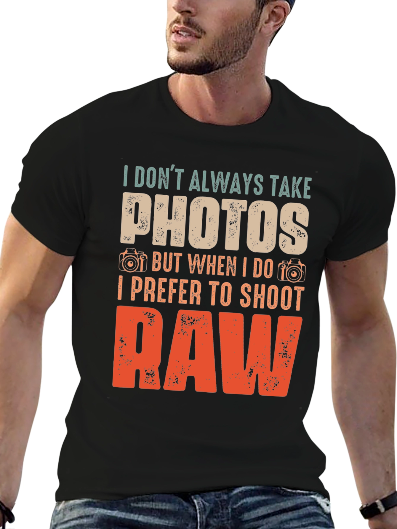 Funny Photographer T-Shirt: I Prefer to Shoot RAW