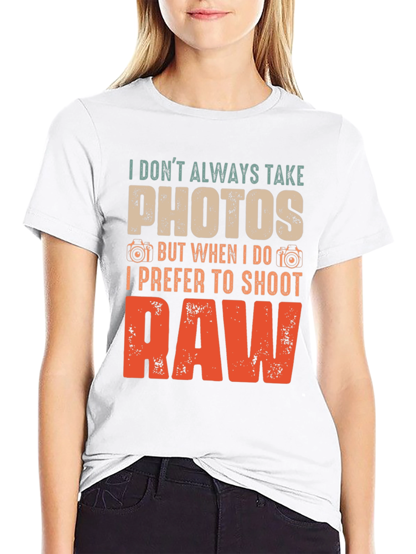 Funny Photographer T-Shirt: I Prefer to Shoot RAW