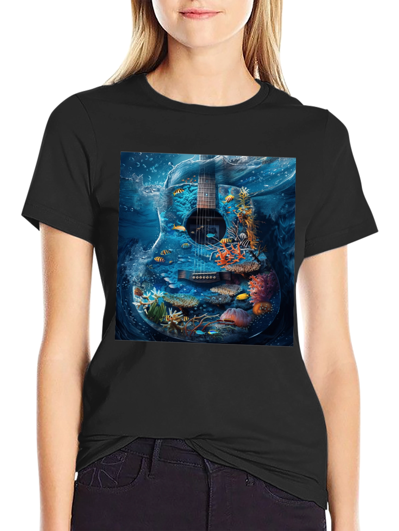 Underwater Guitar Graphic Tee