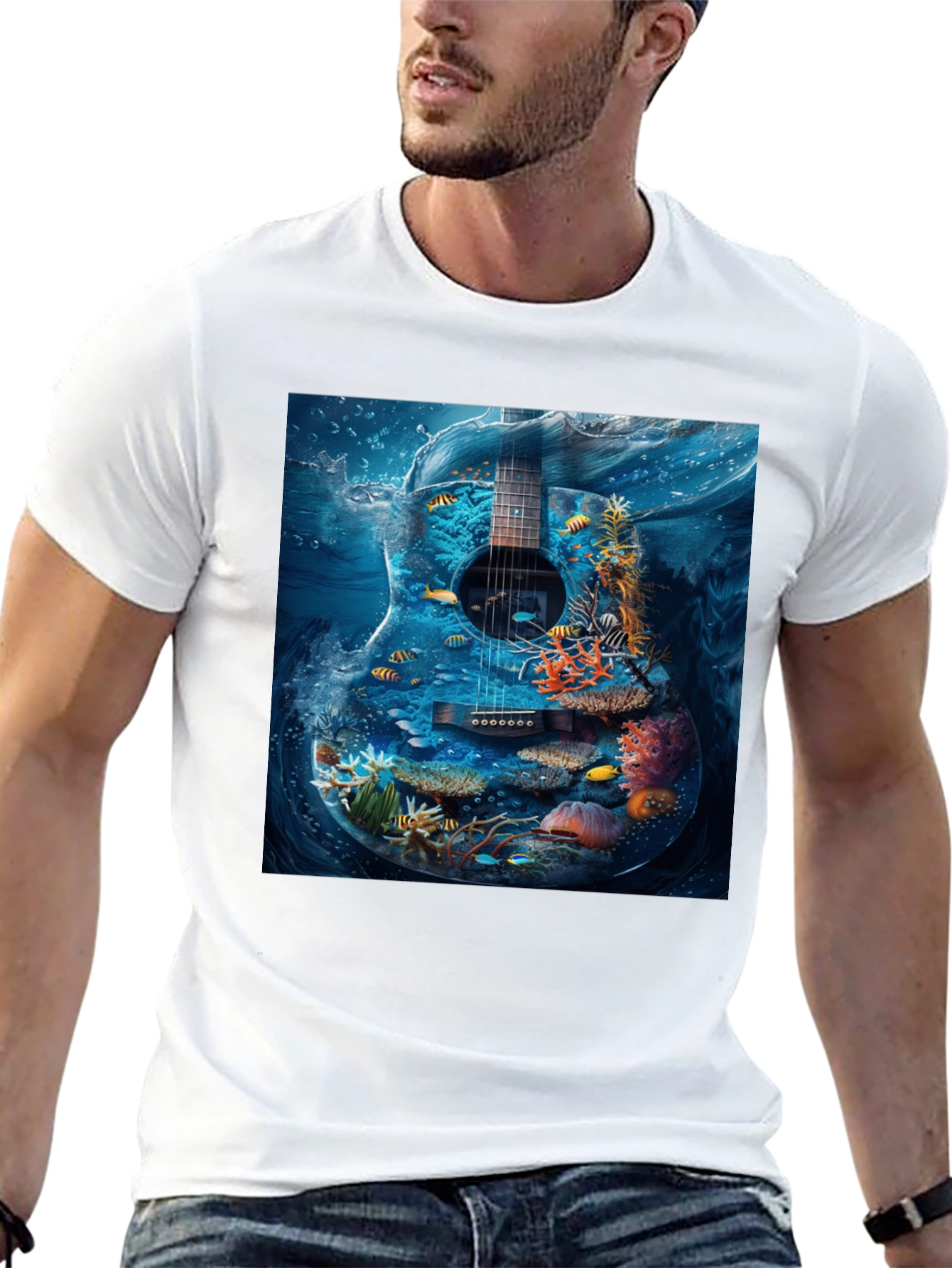 Underwater Guitar Graphic Tee