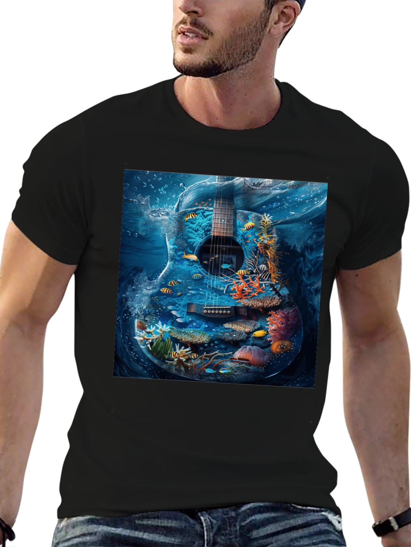 Underwater Guitar Graphic Tee