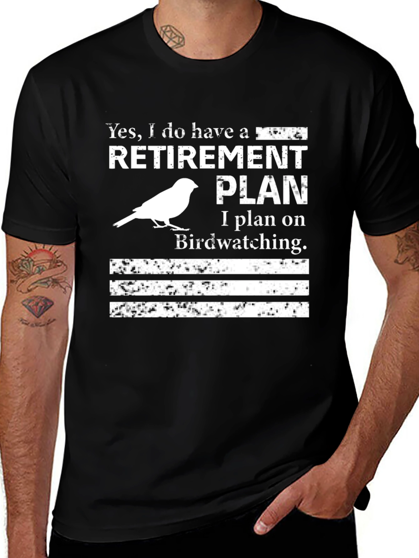 Retirement Bird Watching Plan Graphic T-Shirt