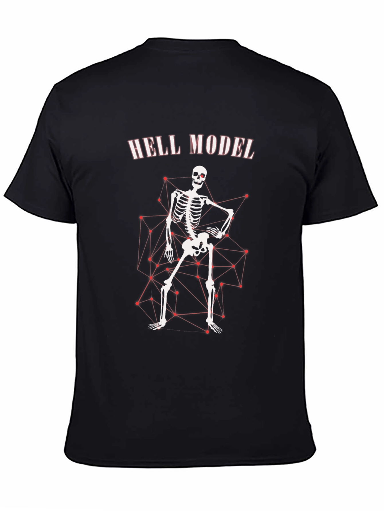Hell Model Skeleton Graphic T-Shirt - Edgy Style