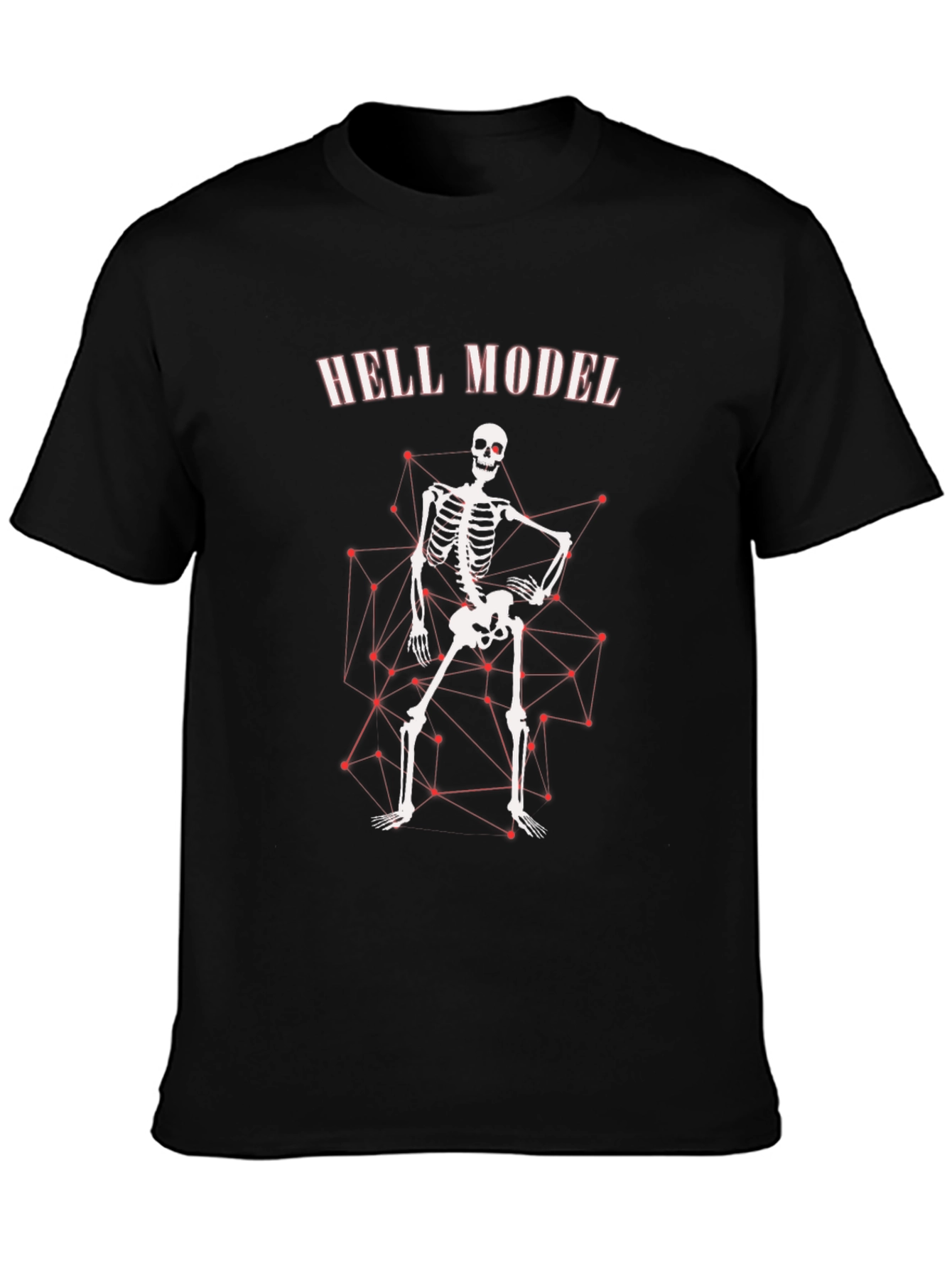 Hell Model Skeleton Graphic T-Shirt - Edgy Style