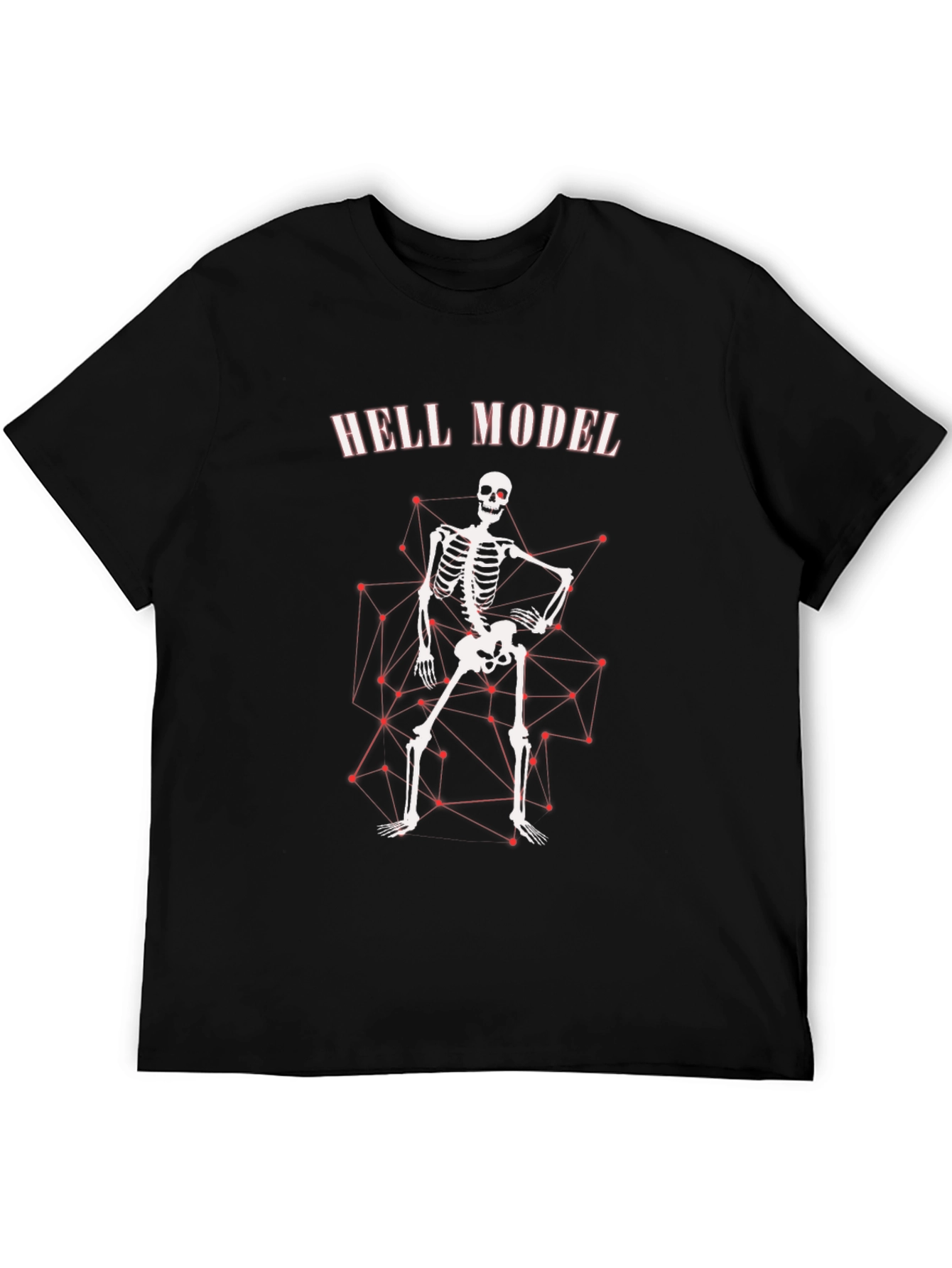 Hell Model Skeleton Graphic T-Shirt - Edgy Style