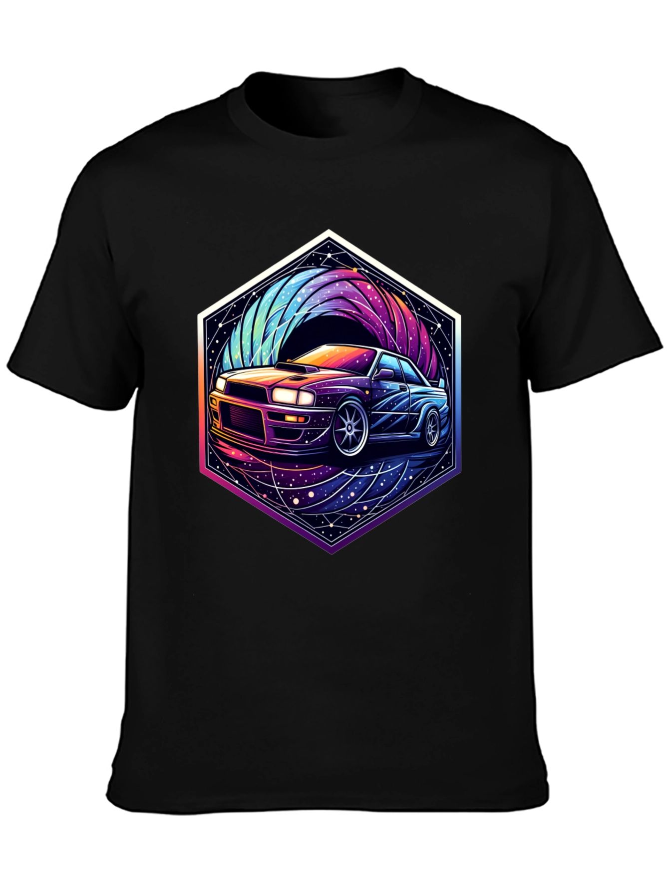 Cosmic Car Graphic Tee - Retro Racer Style