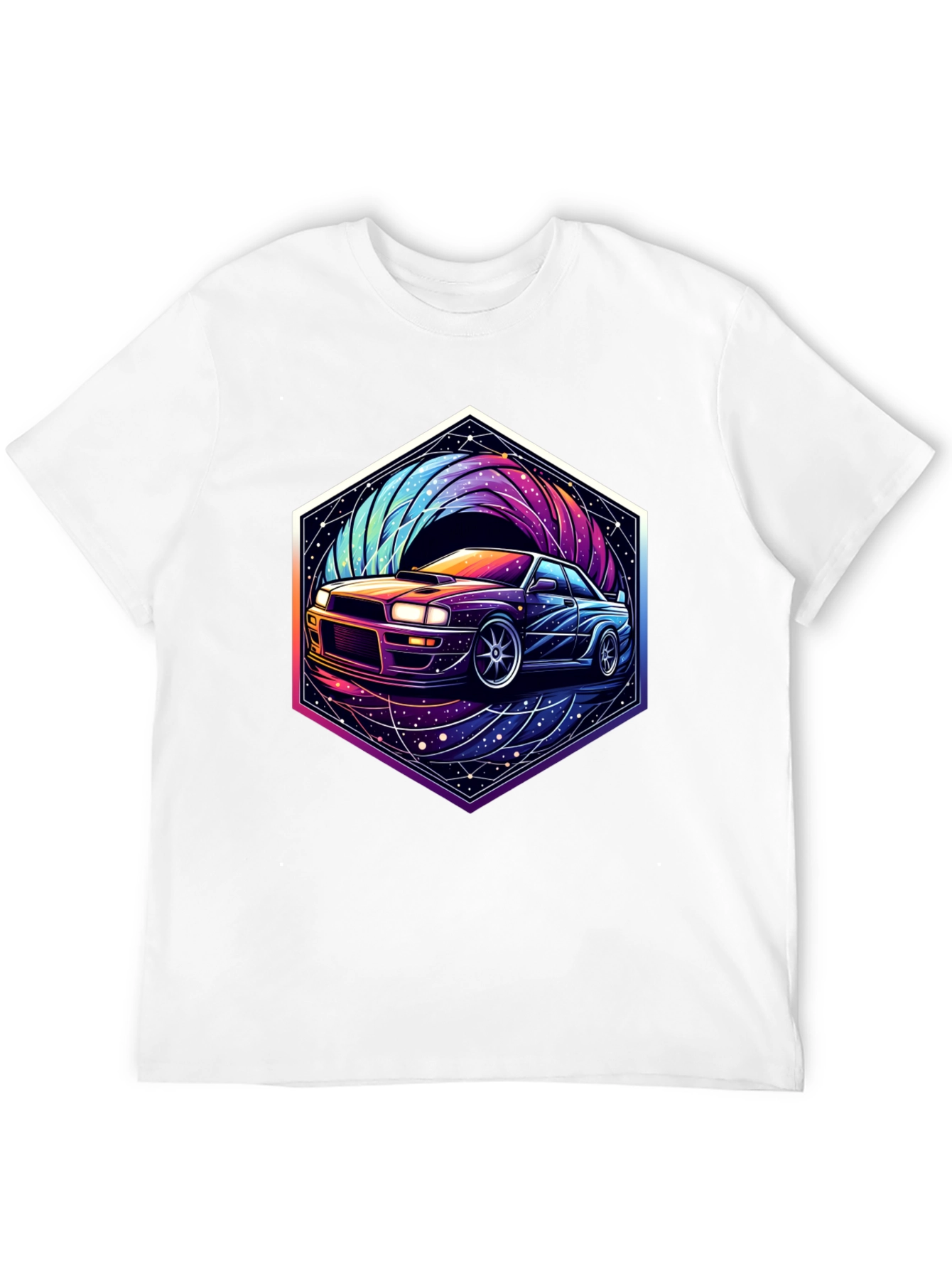 Cosmic Car Graphic Tee - Retro Racer Style