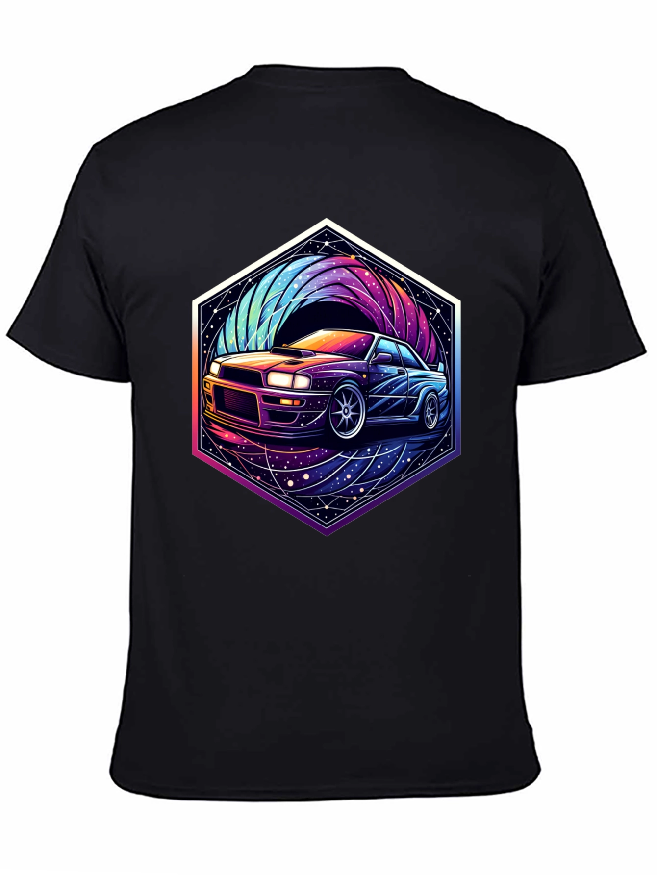 Cosmic Car Graphic Tee - Retro Racer Style