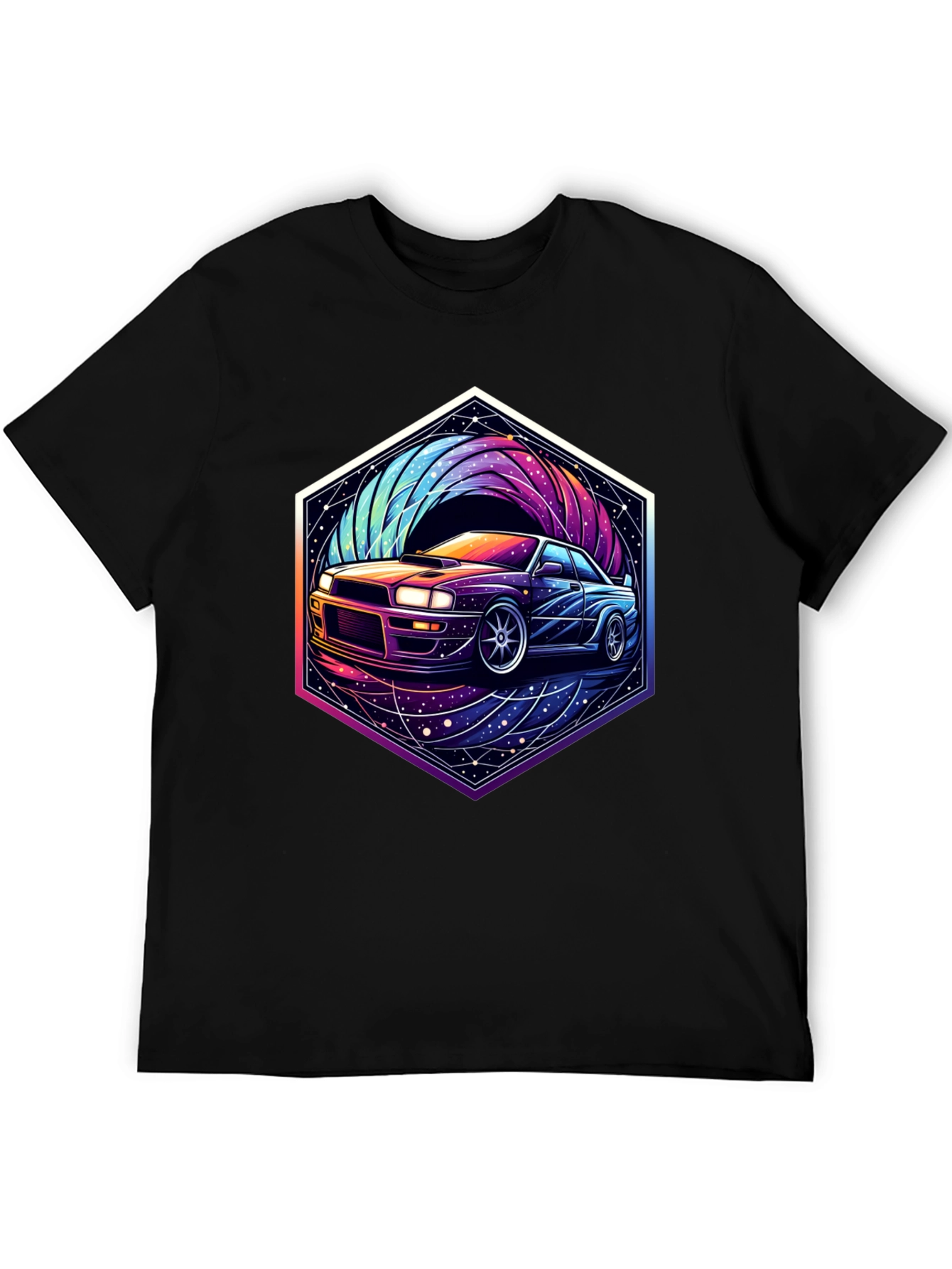 Cosmic Car Graphic Tee - Retro Racer Style