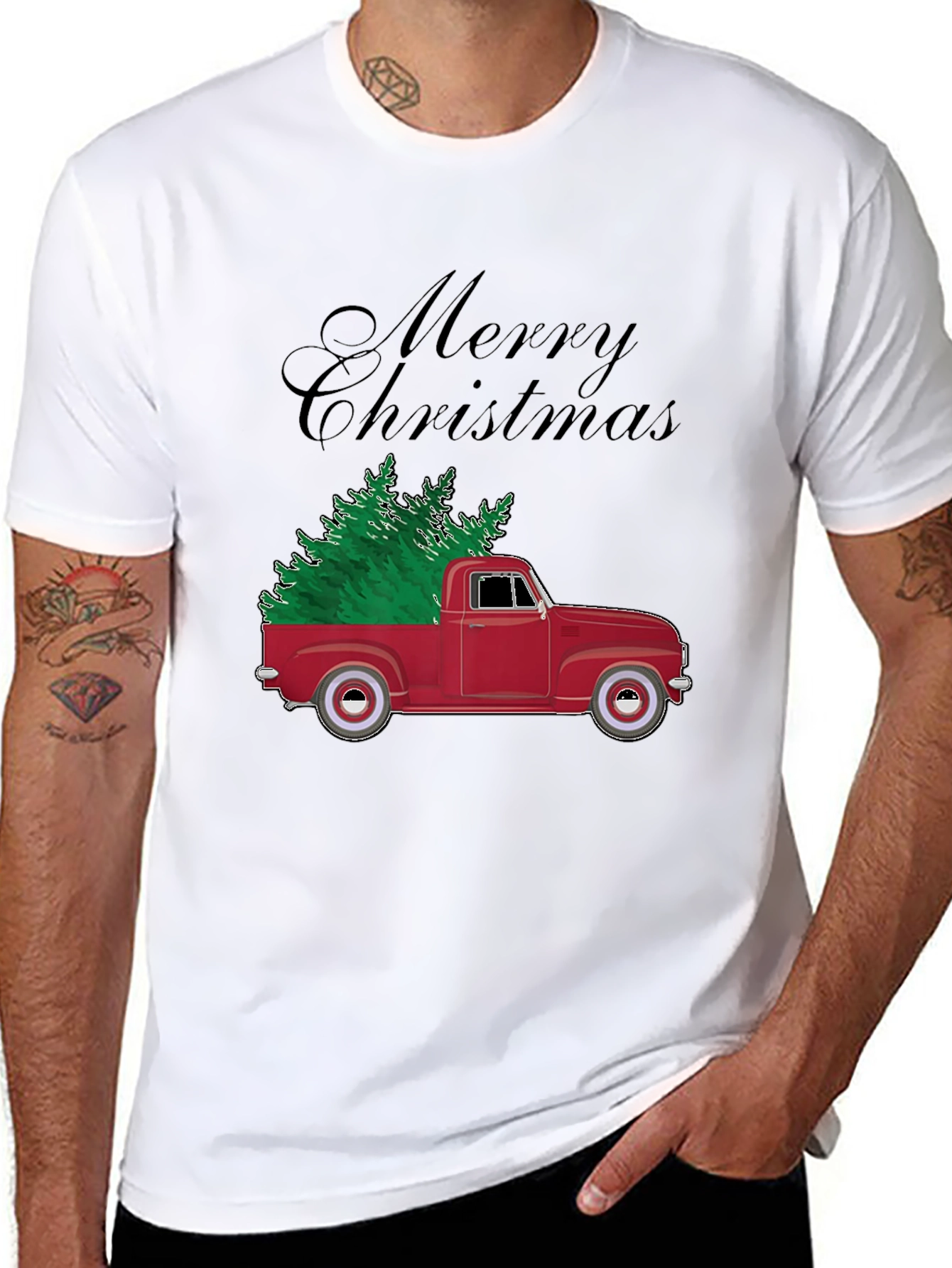 Merry Christmas Truck Graphic Tee