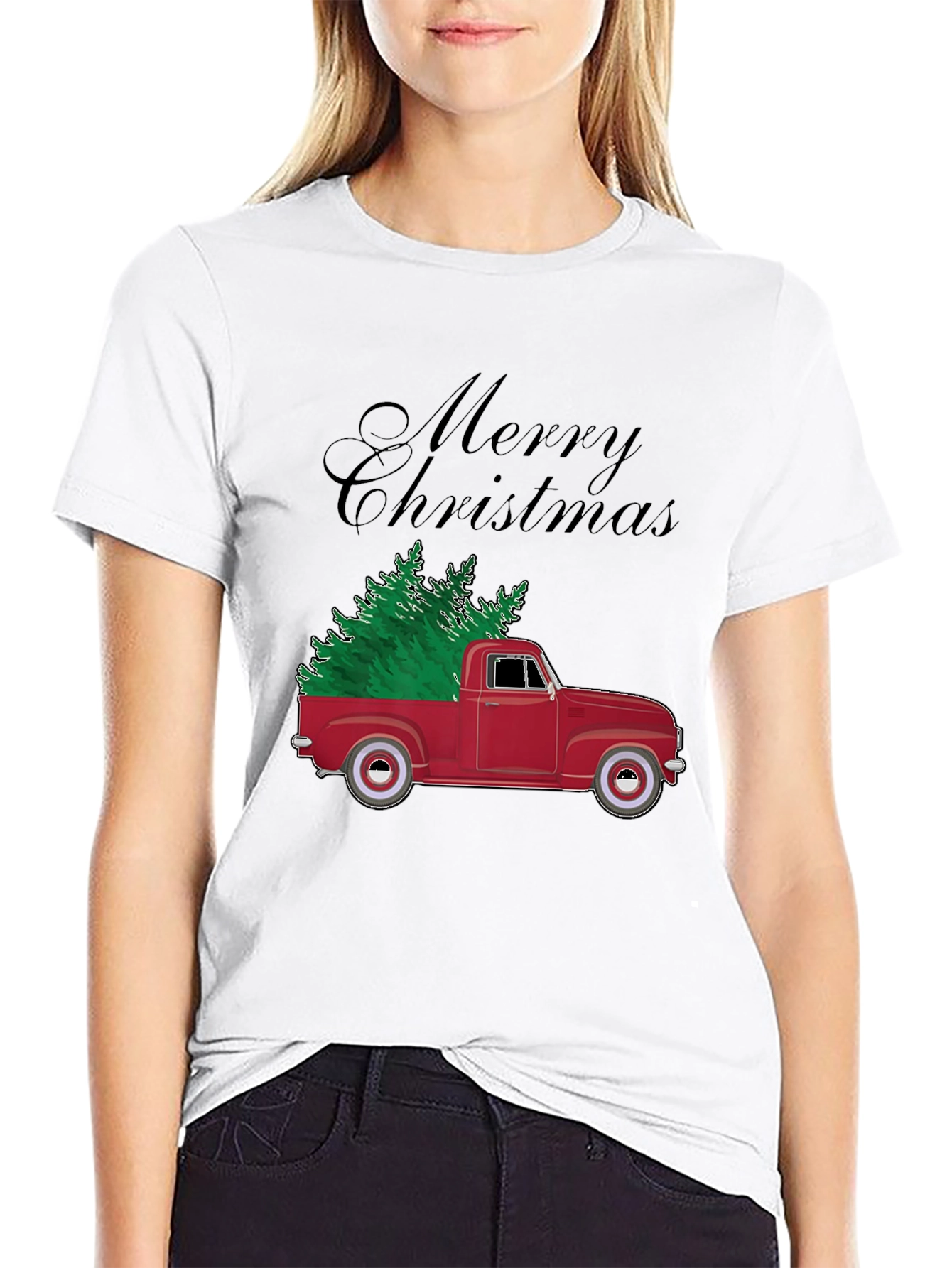 Merry Christmas Truck Graphic Tee