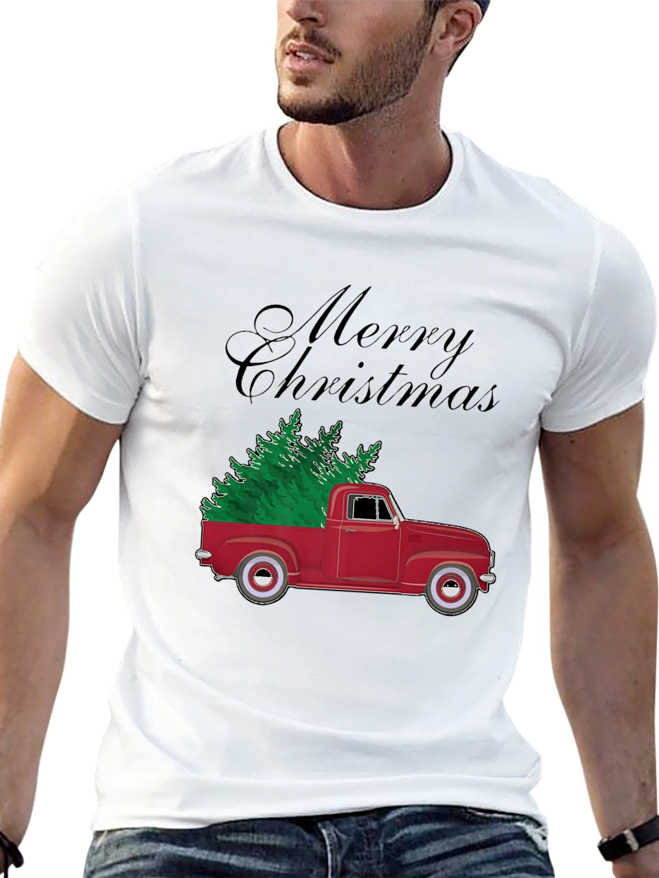 Merry Christmas Truck Graphic Tee