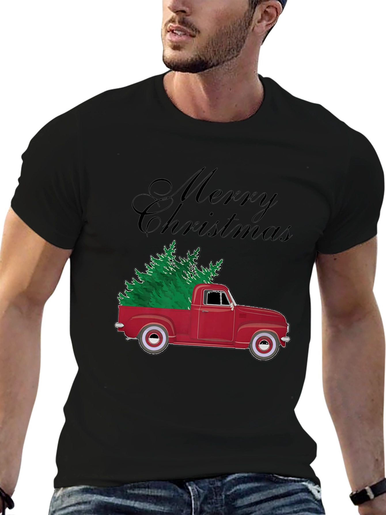 Merry Christmas Truck Graphic Tee
