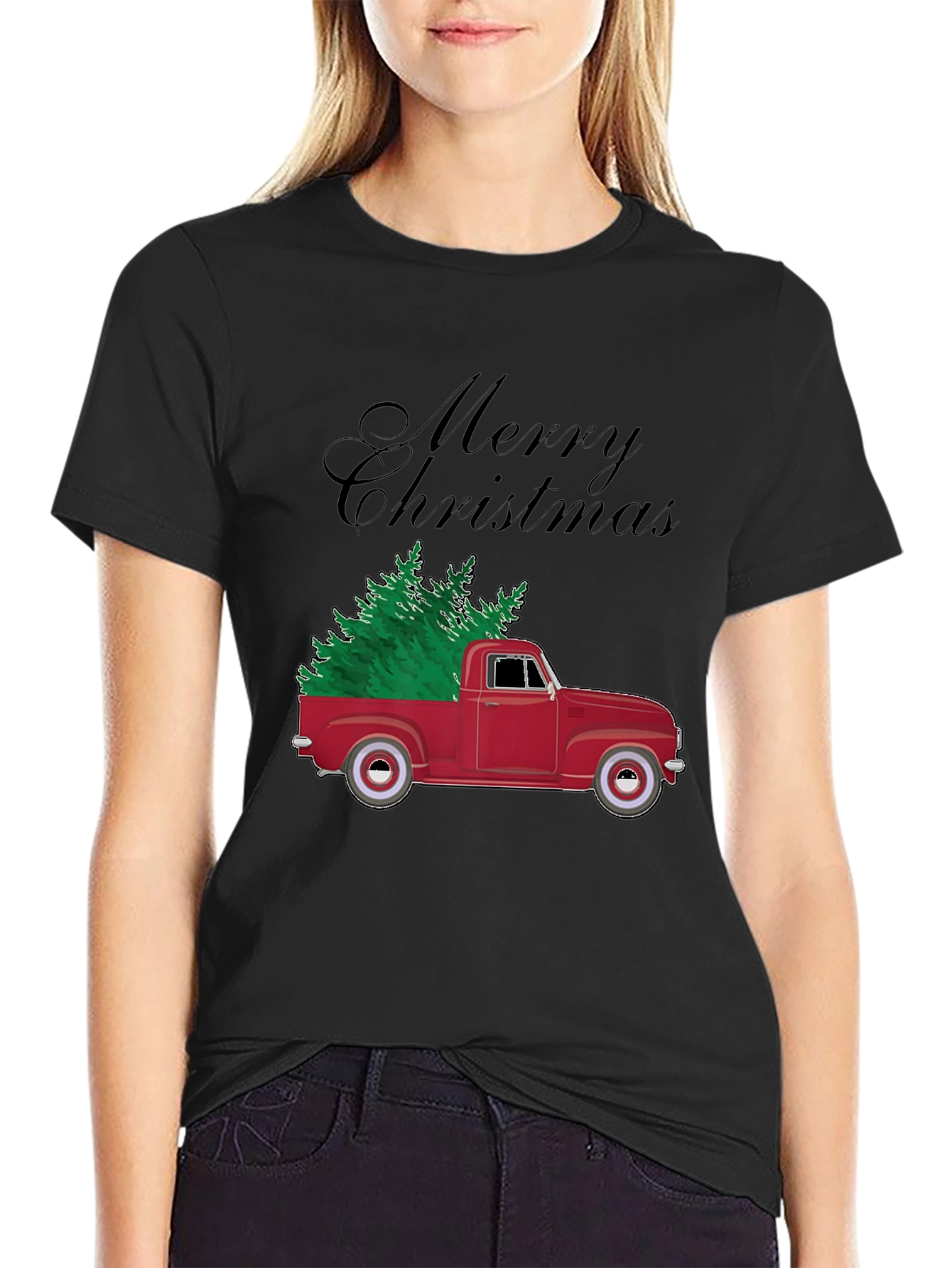 Merry Christmas Truck Graphic Tee
