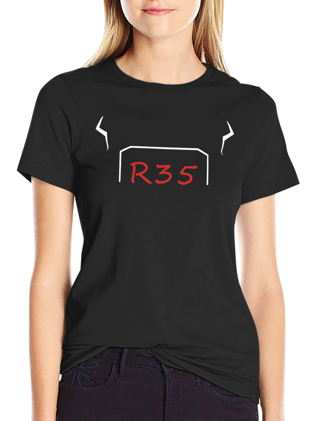 R35 Graphic Tee - Black Cotton Car Enthusiast T-Shirt