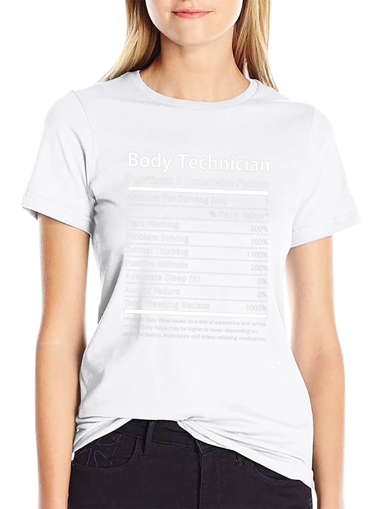 Body Technician Nutrition Facts T-Shirt