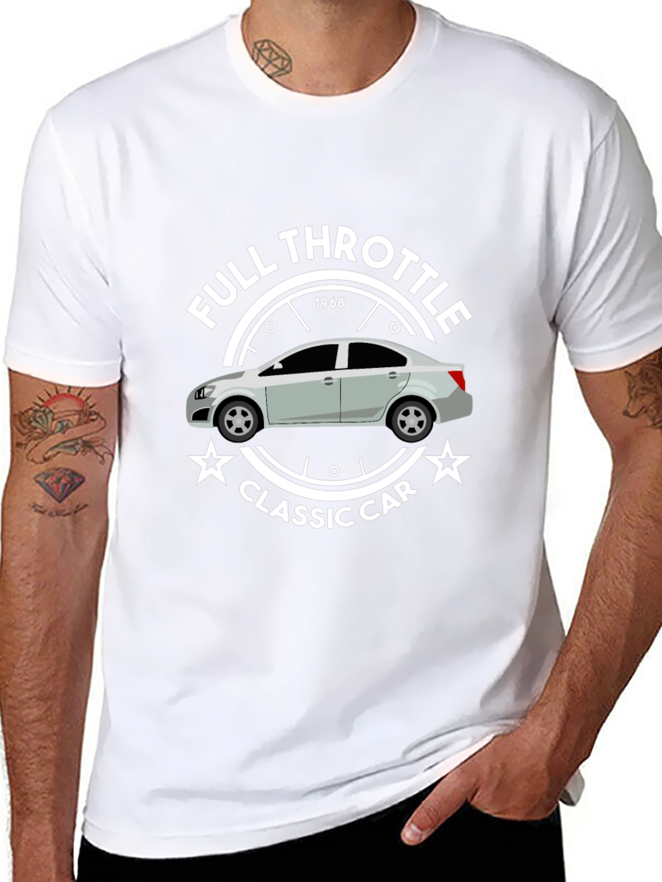 Full Throttle Classic Car 1968 Graphic T-Shirt