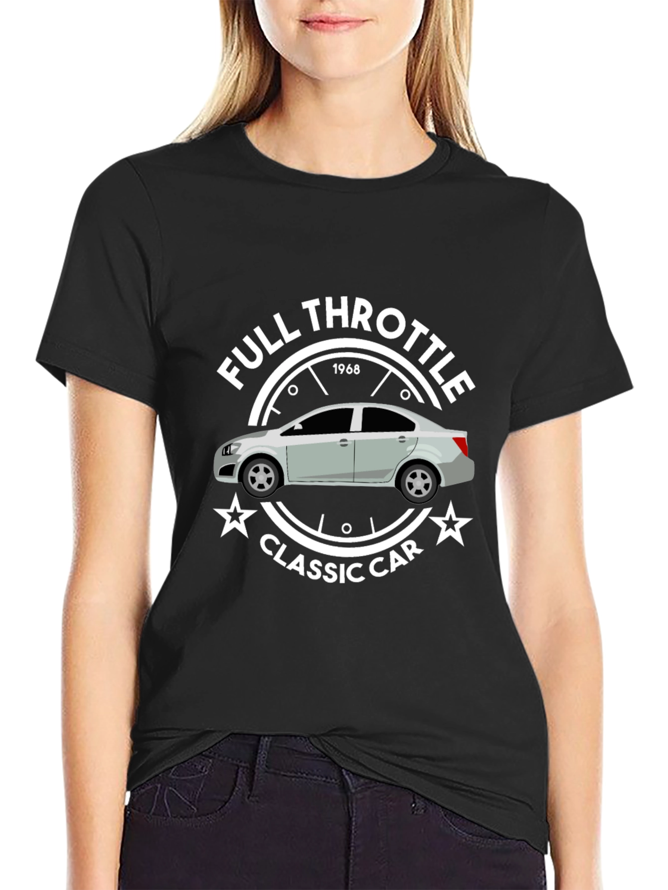 Full Throttle Classic Car 1968 Graphic T-Shirt