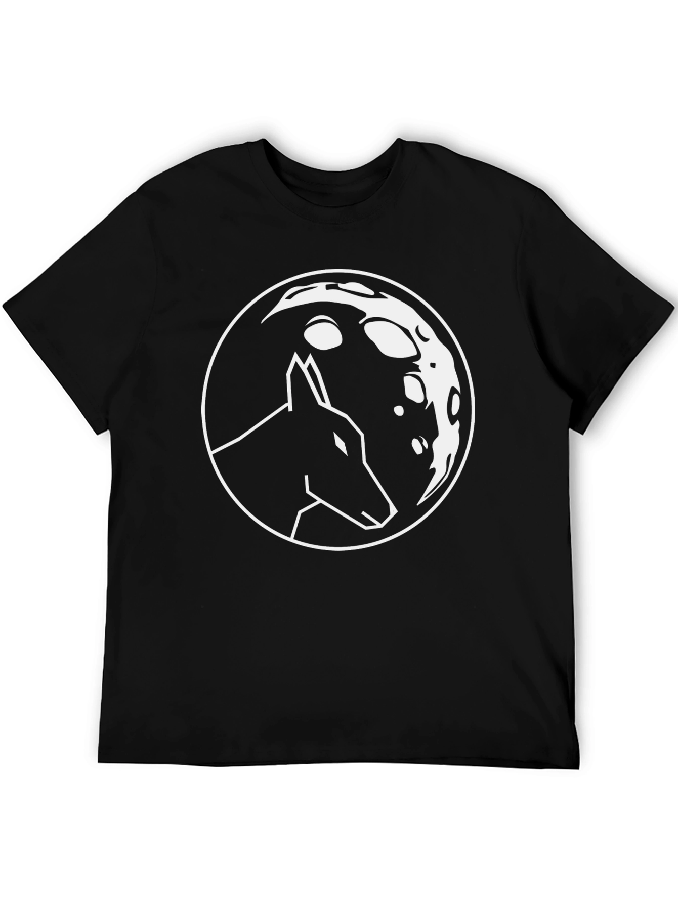 Wolf Moon Graphic Tee - Stylish Black T-Shirt