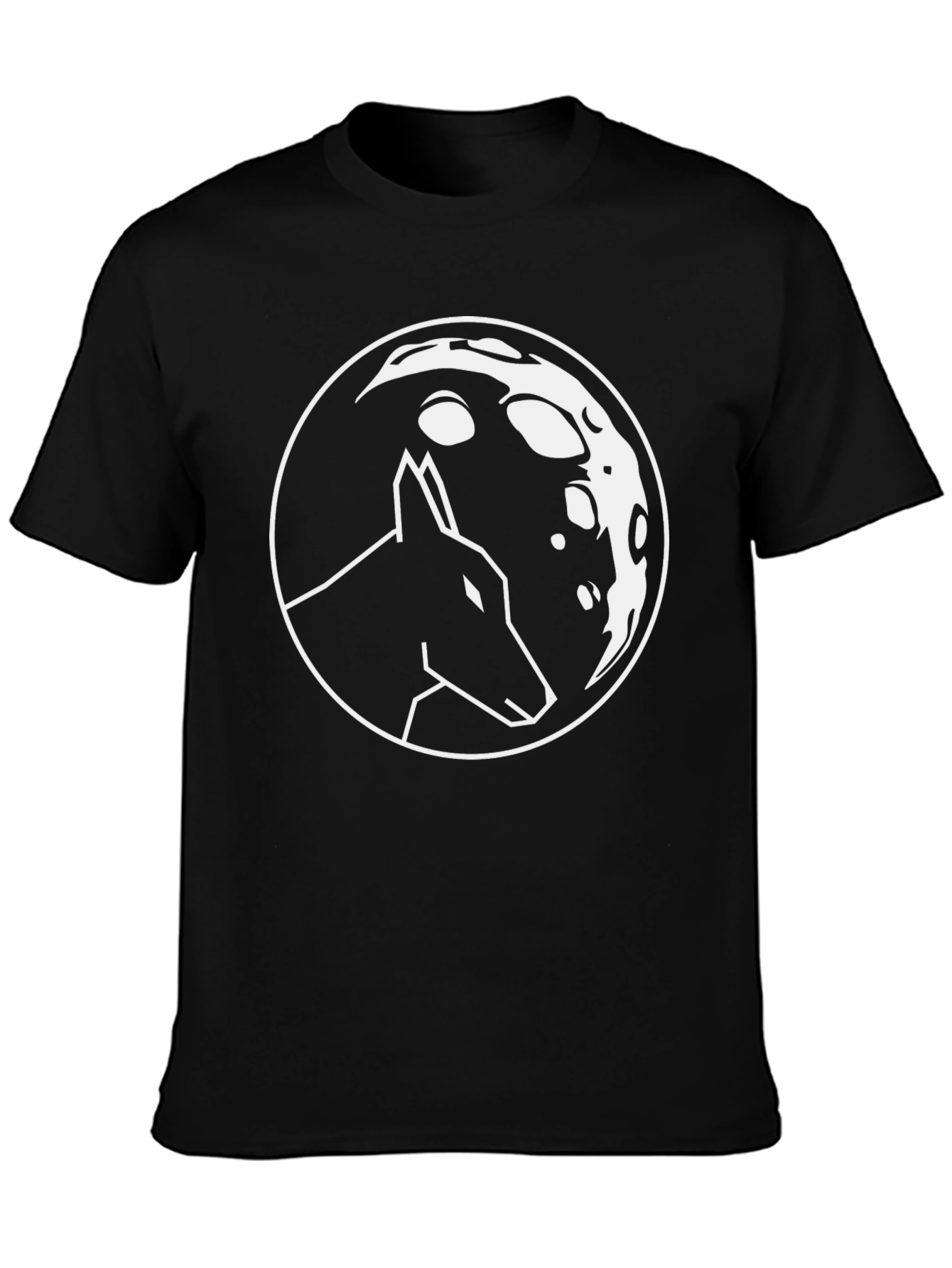Wolf Moon Graphic Tee - Stylish Black T-Shirt