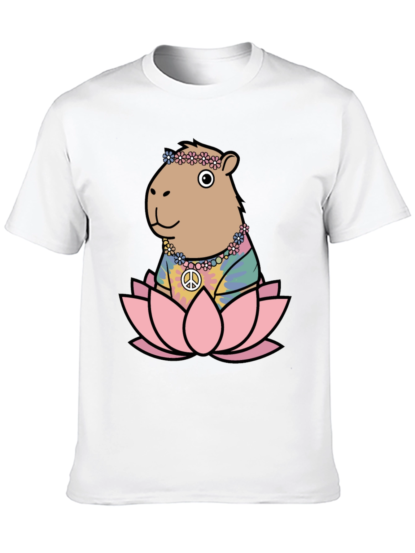 Hippie Capybara Lotus T-Shirt