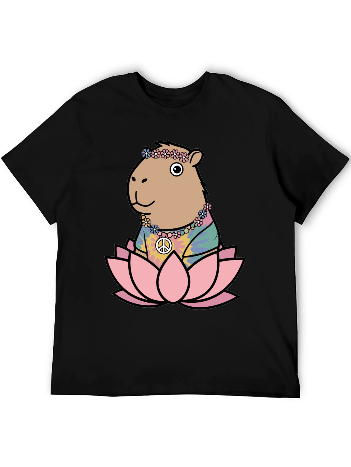 Hippie Capybara Lotus T-Shirt
