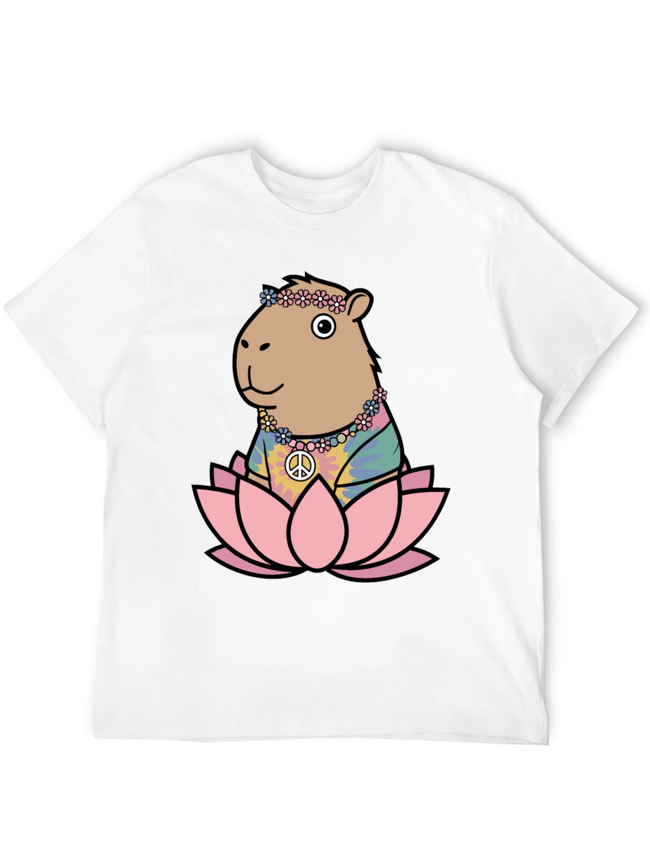 Hippie Capybara Lotus T-Shirt