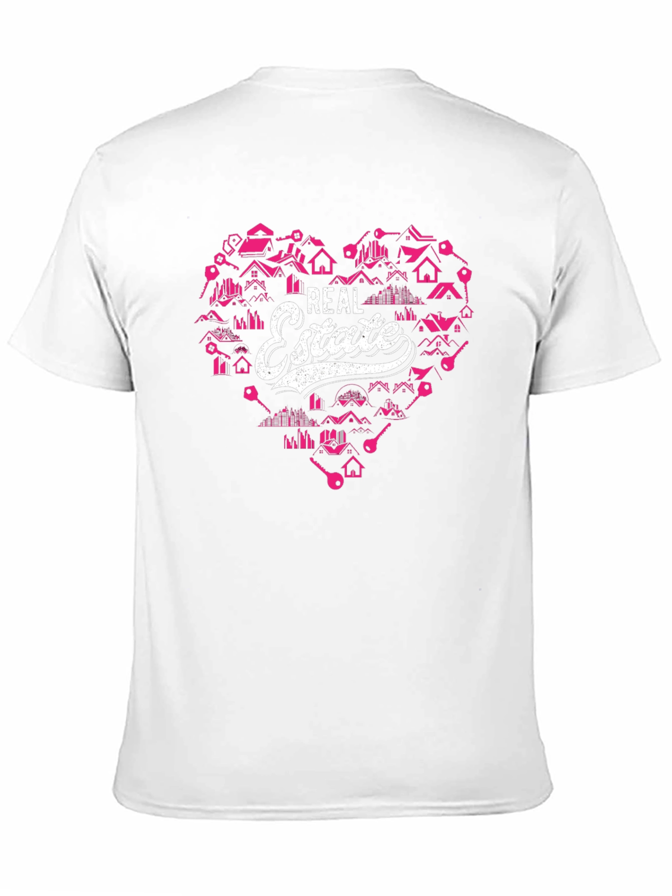 Real Estate Heart Graphic Tee - Black Cotton T-Shirt