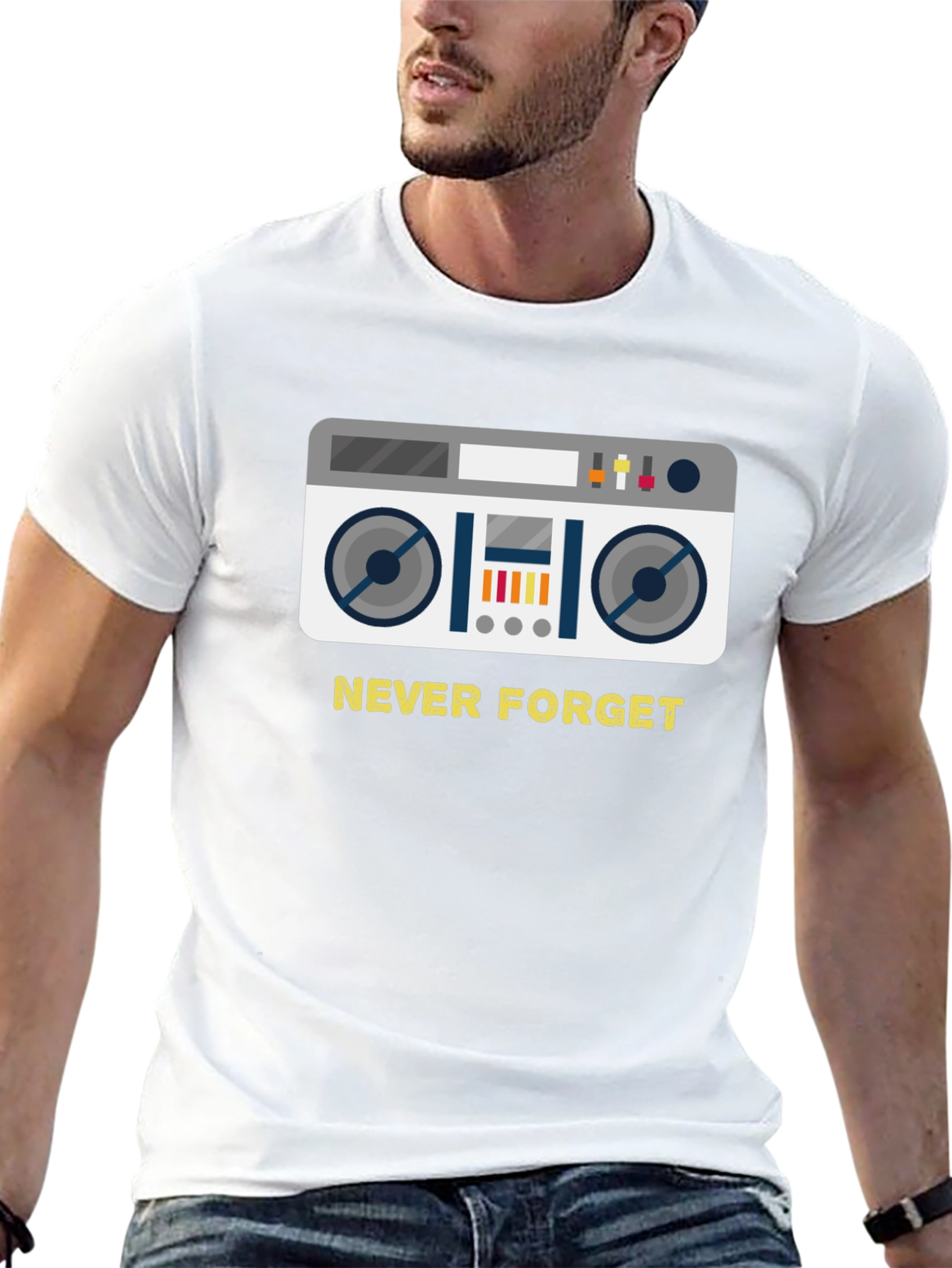 Retro Boombox Never Forget T-Shirt
