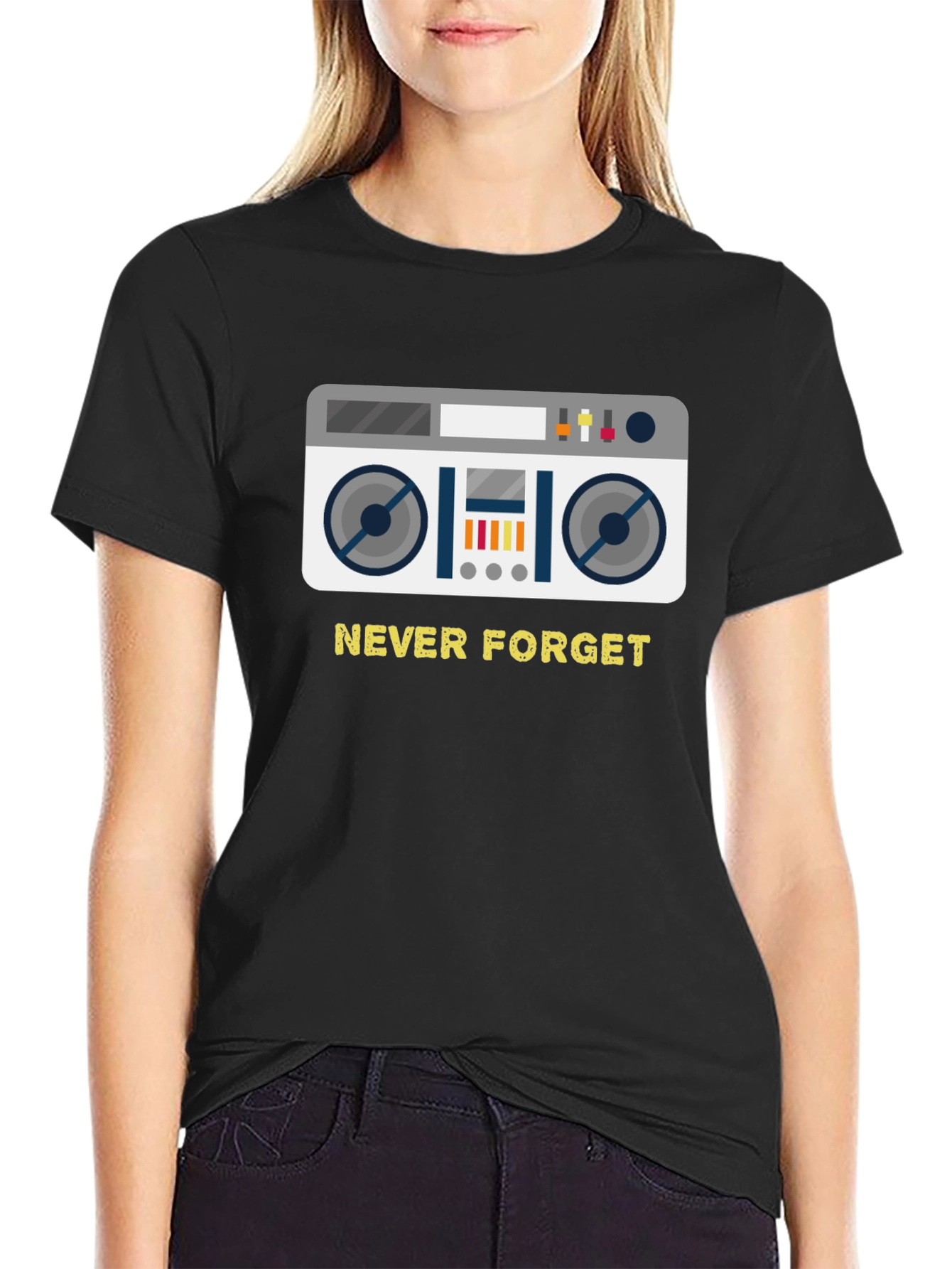 Retro Boombox Never Forget T-Shirt