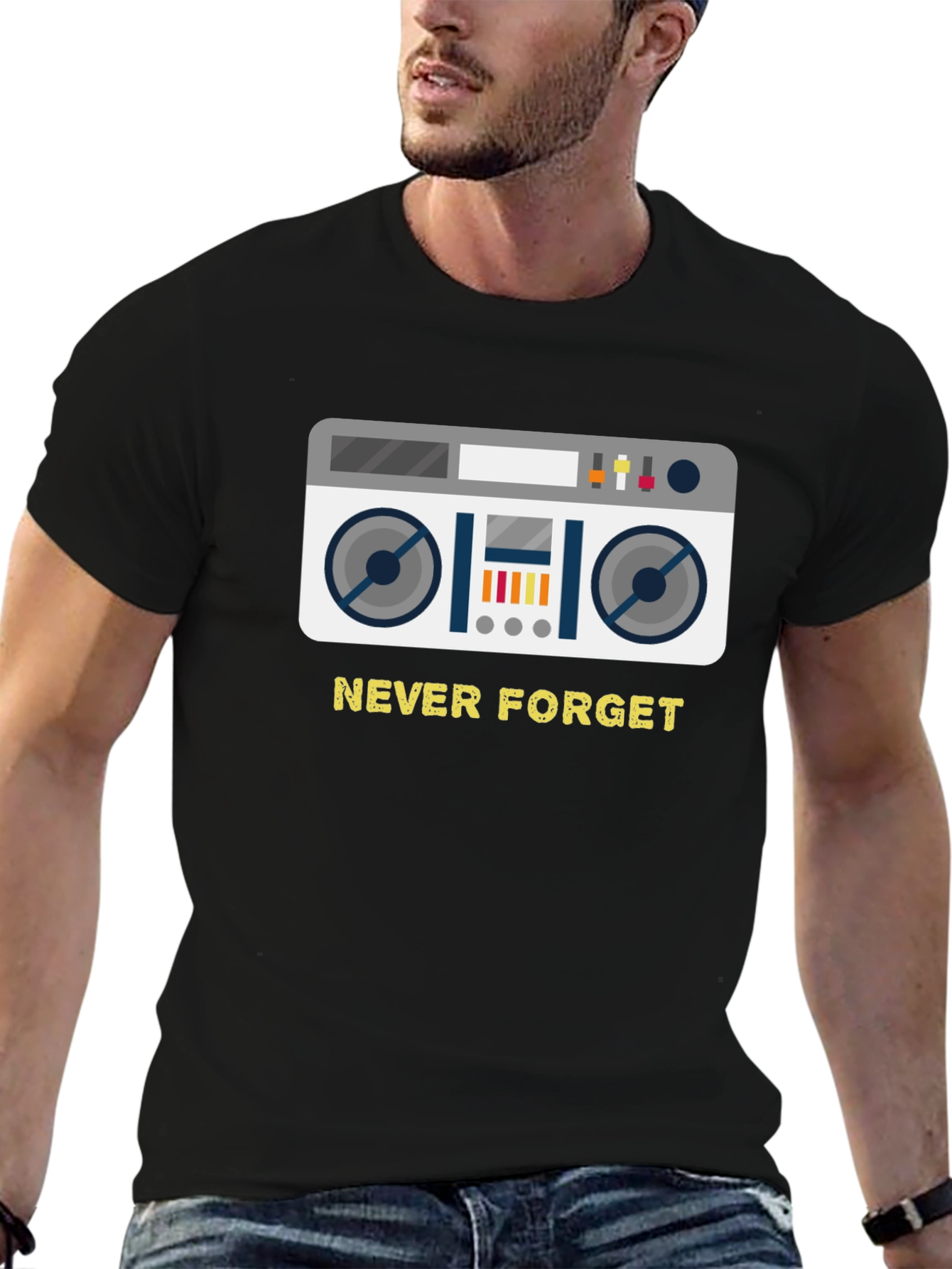 Retro Boombox Never Forget T-Shirt