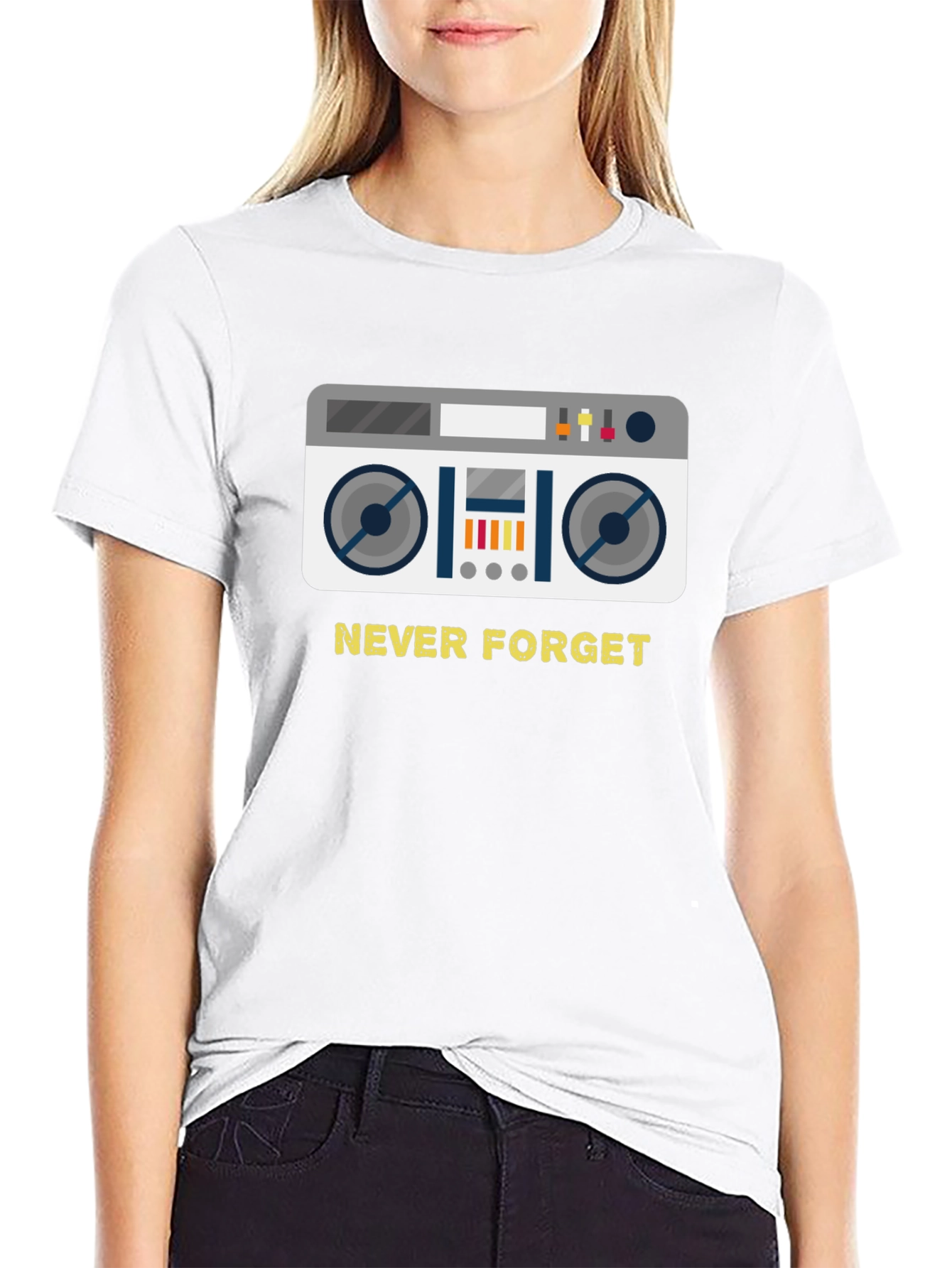 Retro Boombox Never Forget T-Shirt